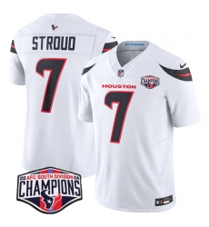 Men's Houston Texans #7 C.J. Stroud White F.U.S.E. 2024 AFC South Division Champions Vapor Limited Stitched Football Jersey