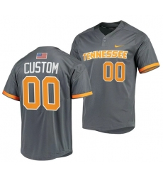 Men's Tennessee Volunteers Active Player Custom Grey Stitched Baseball Jersey