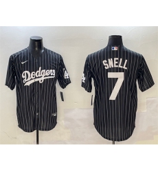 Men's Los Angeles Dodgers #7 Blake Snell Black Cool Base Stitched Baseball Jersey