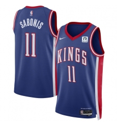 Men's Sacramento Kings #11 Domantas Sabonis Purple 2024-25 City Edition Stitched Basketball Jersey