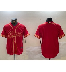 Men's San Francisco 49ers Blank Red Cool Base Stitched Baseball Jersey