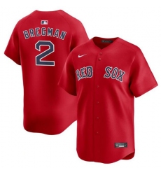 Men's Boston Red Sox #2 Alex Bregman Red 2024 Alternate Limited Stitched Baseball Jersey