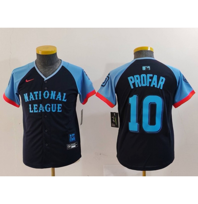 Youth San Diego Padres #10 Jurickson Profar Navy 2024 All Star Limited Stitched Jersey