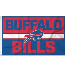 2Pcs NFL Buffalo Bills NFL Football Bold 3' x 5' Banner Flag Single Sided - Indoor or Outdoor - Home Décor