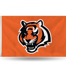 2Pcs NFL cincinnati bengals Bold 3' x 5' Banner Flag Single Sided - Indoor or Outdoor