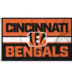 2Pcs NFL cincinnati bengals flag Football Bold 3' x 5' Banner Flag Single Sided - Indoor or Outdoor