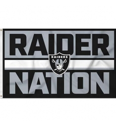 2Pcs Oakland Raiders flag NFL Standard 3' x 5' Banner Flag Single Sided - Indoor or Outdoor