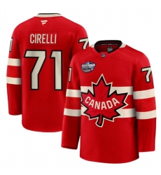 Men's Canada #71 Anthony Cirelli Red 2025 4 Nations Face-Off Premium Stitched Jersey