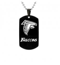 Atlanta Falcons NFL Necklace Logo Fans for men stainless steel titanium silver Black Dog tag Military tag pendant