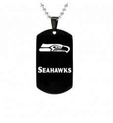 Baltimore Ravens NFL Necklace Logo Fans for men stainless steel titanium silver Black Dog tag Military tag pendant