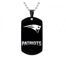 New England Patriots NFL Necklace Logo Fans for men stainless steel titanium silver Black Dog tag Military tag pendant