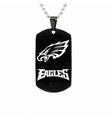 Philadelphia Eagles NFL Necklace Logo Fans for men stainless steel titanium silver Black Dog tag Military tag pendant