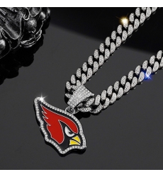 Silver 20inch Arizona Cardinals  Team head NFL pendant Europe and the United States new fashion personality football necklace men and women street hip-hop