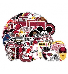 50Pcs Rugby Arizona Cardinals graffiti sticker Waterproof decorative phone sticker football sticker