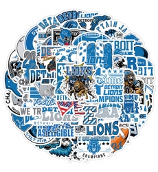 50Pcs Rugby Detroit Lions graffiti sticker Waterproof decorative phone sticker sport sticker