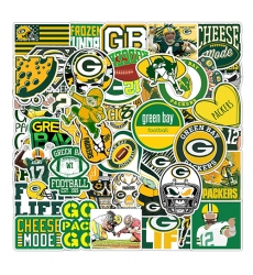 50Pcs Rugby Green Bay Packers graffiti sticker Waterproof decorative phone sticker football sticker