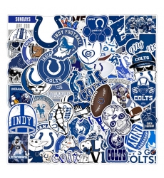 50Pcs Rugby Indiana Lebos Pony graffiti sticker Waterproof decorative phone sticker football sticker