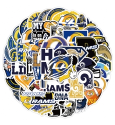 50Pcs Rugby Los Angeles Rams graffiti sticker Waterproof decorative phone sticker sport sticker