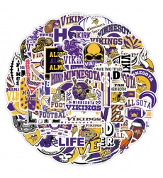 50Pcs Rugby Minnesota Vikings graffiti sticker Waterproof decorative phone sticker sport sticker