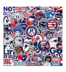 50Pcs Rugby New England Patriots graffiti sticker Waterproof decorative phone sticker football sticker