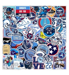 50Pcs Rugby Tennessee Titans graffiti sticker Waterproof decorative phone sticker football sticker