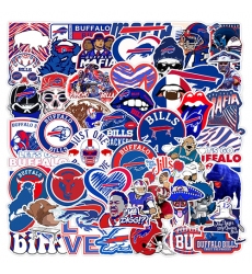 50Pcs Rugby The Buffalo Bills graffiti sticker Waterproof decorative phone sticker football sticker