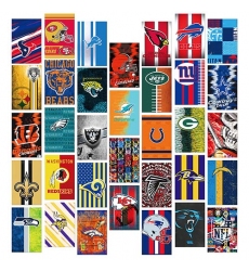 Limited -  34 Super Bowl NFL team wall cards realistic Super Bowl player NFL badge cards