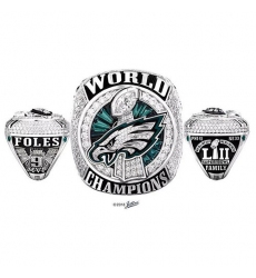 Foles  2017_2018 World Super Bowl NFL Philadelphia Eagles Championship Replica Ring Football with diamonds(No.11)