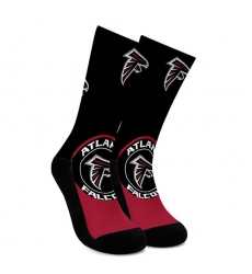 Atlanta Falconsr For Bare Feet Men's NFL Stripe Deuce Performance Crew Socks