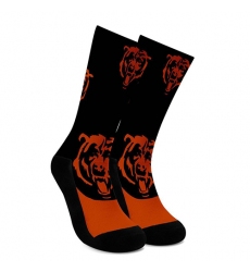 Chicago bear For Bare Feet Men's NFL Stripe Deuce Performance Crew Socks