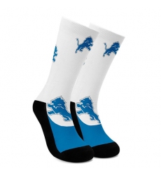 Detroit Lions For Bare Feet Men's NFL Stripe Deuce Performance Crew Socks