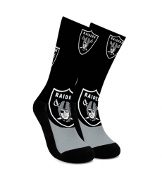 Las Vegas Raide For Bare Feet Men's NFL Stripe Deuce Performance Crew Socks