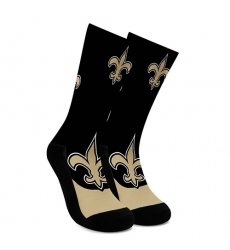 New Orleans Saints For Bare Feet Men's NFL Stripe Deuce Performance Crew Socks