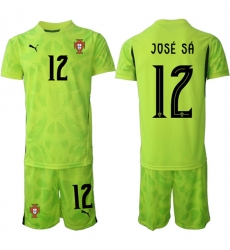 Men's Portugal Team #12 José Sa 2025 Green Soccer Jersey Suit