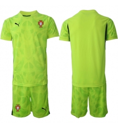 Men's Portugal Team Blank 2025 Green Soccer Jersey Suit