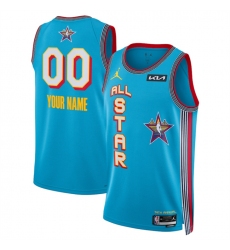 Men's 2025 All-Star Active Player Custom Light Blue Stitched Basketball Jersey