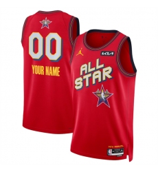 Men's 2025 All-Star Active Player Custom Red Stitched Basketball Jersey