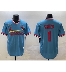 Men's St. Louis Cardinals #1 Ozzie Smith Blue Stitched Baseball Jersey