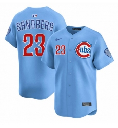 Men's Chicago Cubs #23 Ryne Sandberg Blue 2024-25 2nd Alternate Limited Stitched Baseball Jersey