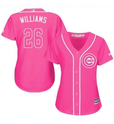 Women's Majestic Chicago Cubs #26 Billy Williams Replica Pink Fashion MLB Jersey