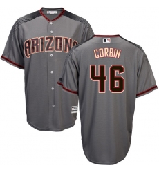 Men's Majestic Arizona Diamondbacks #46 Patrick Corbin Authentic Grey Road Cool Base MLB Jersey