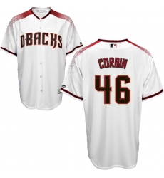 Men's Majestic Arizona Diamondbacks #46 Patrick Corbin Authentic White Home Cool Base MLB Jersey