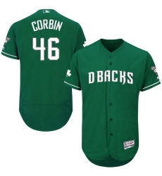 Men's Majestic Arizona Diamondbacks #46 Patrick Corbin Green Celtic Flexbase Authentic Collection MLB Jersey