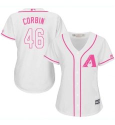 Women's Majestic Arizona Diamondbacks #46 Patrick Corbin Authentic White Fashion MLB Jersey