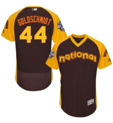 Men's Majestic Arizona Diamondbacks #44 Paul Goldschmidt Brown 2016 All-Star National League BP Authentic Collection Flex Base MLB Jersey