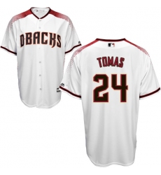 Men's Majestic Arizona Diamondbacks #24 Yasmany Tomas Replica White Home Cool Base MLB Jersey