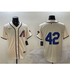 Men's Arizona Diamondbacks #42 Jackie Robinson Cream Limited Stitched Baseball Jersey