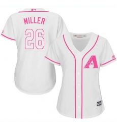 Women's Majestic Arizona Diamondbacks #26 Shelby Miller Replica White Fashion MLB Jersey