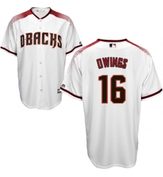 Men's Majestic Arizona Diamondbacks #16 Chris Owings Replica White Home Cool Base MLB Jersey