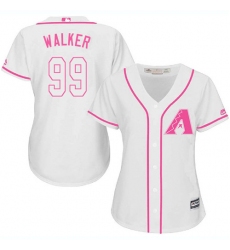 Women's Majestic Arizona Diamondbacks #99 Taijuan Walker Replica White Fashion MLB Jersey